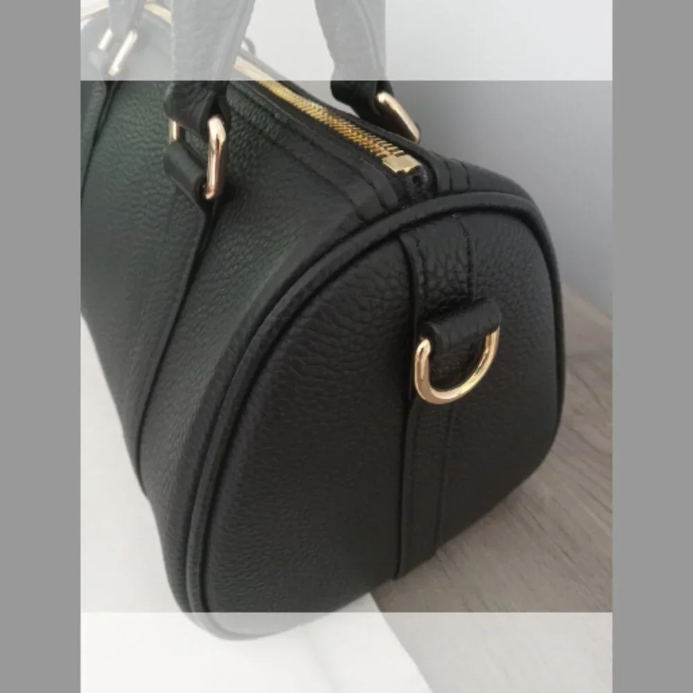 DUYP Melodie Cecile Black Grained leather - Mini Boston bag - Picture 10 of 13